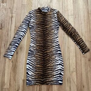 Tiger Print Bodycon Dress